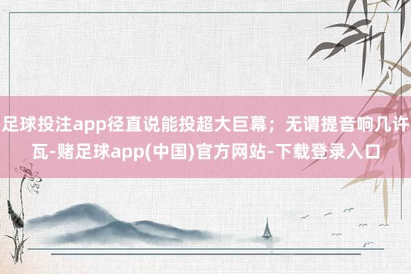 足球投注app径直说能投超大巨幕；无谓提音响几许瓦-赌足球app(中国)官方网站-下载登录入口