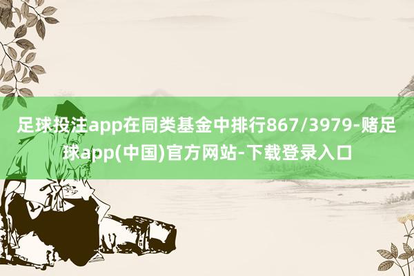 足球投注app在同类基金中排行867/3979-赌足球app(中国)官方网站-下载登录入口