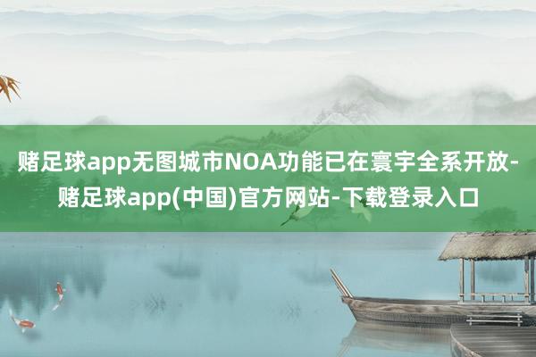 赌足球app无图城市NOA功能已在寰宇全系开放-赌足球app(中国)官方网站-下载登录入口