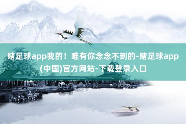 赌足球app我的！唯有你念念不到的-赌足球app(中国)官方网站-下载登录入口