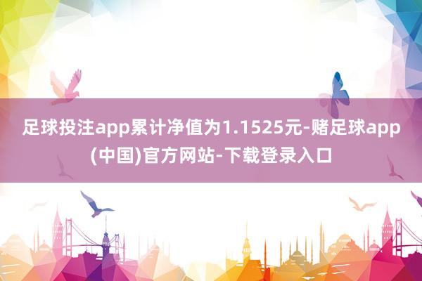 足球投注app累计净值为1.1525元-赌足球app(中国)官方网站-下载登录入口