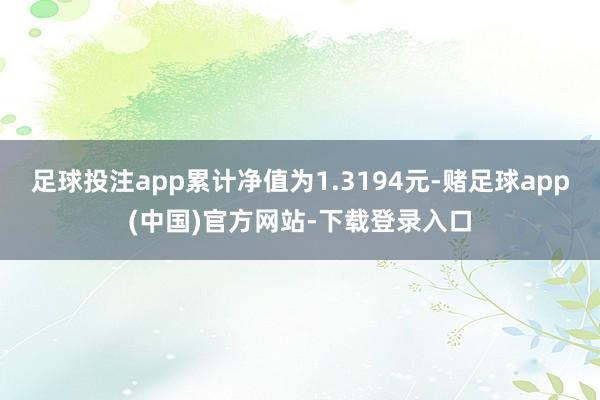 足球投注app累计净值为1.3194元-赌足球app(中国)官方网站-下载登录入口