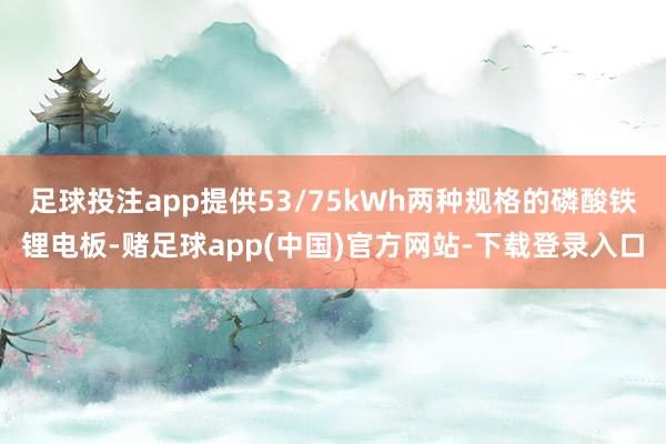 足球投注app提供53/75kWh两种规格的磷酸铁锂电板-赌足球app(中国)官方网站-下载登录入口