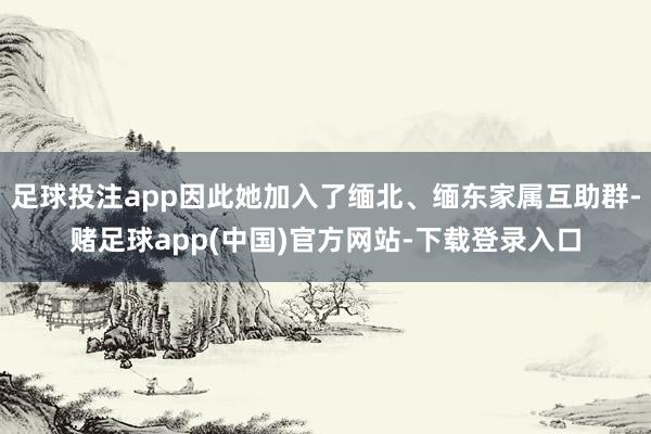 足球投注app因此她加入了缅北、缅东家属互助群-赌足球app(中国)官方网站-下载登录入口