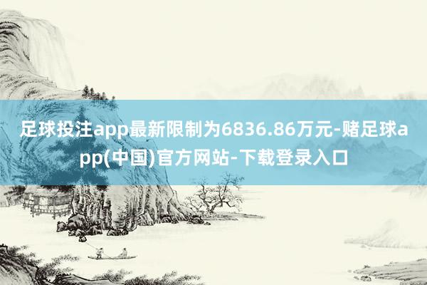 足球投注app最新限制为6836.86万元-赌足球app(中国)官方网站-下载登录入口