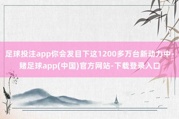 足球投注app你会发目下这1200多万台新动力中-赌足球app(中国)官方网站-下载登录入口